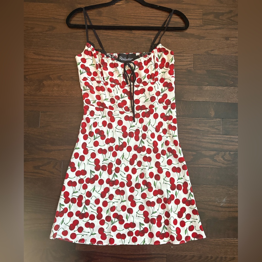 Realisation Par Devon Lee Carlson Cherry Print Mini Dress